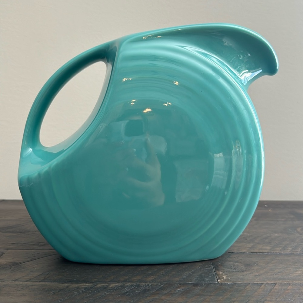 Fiesta Large Disc Pitcher 67 oz Turquoise Color
